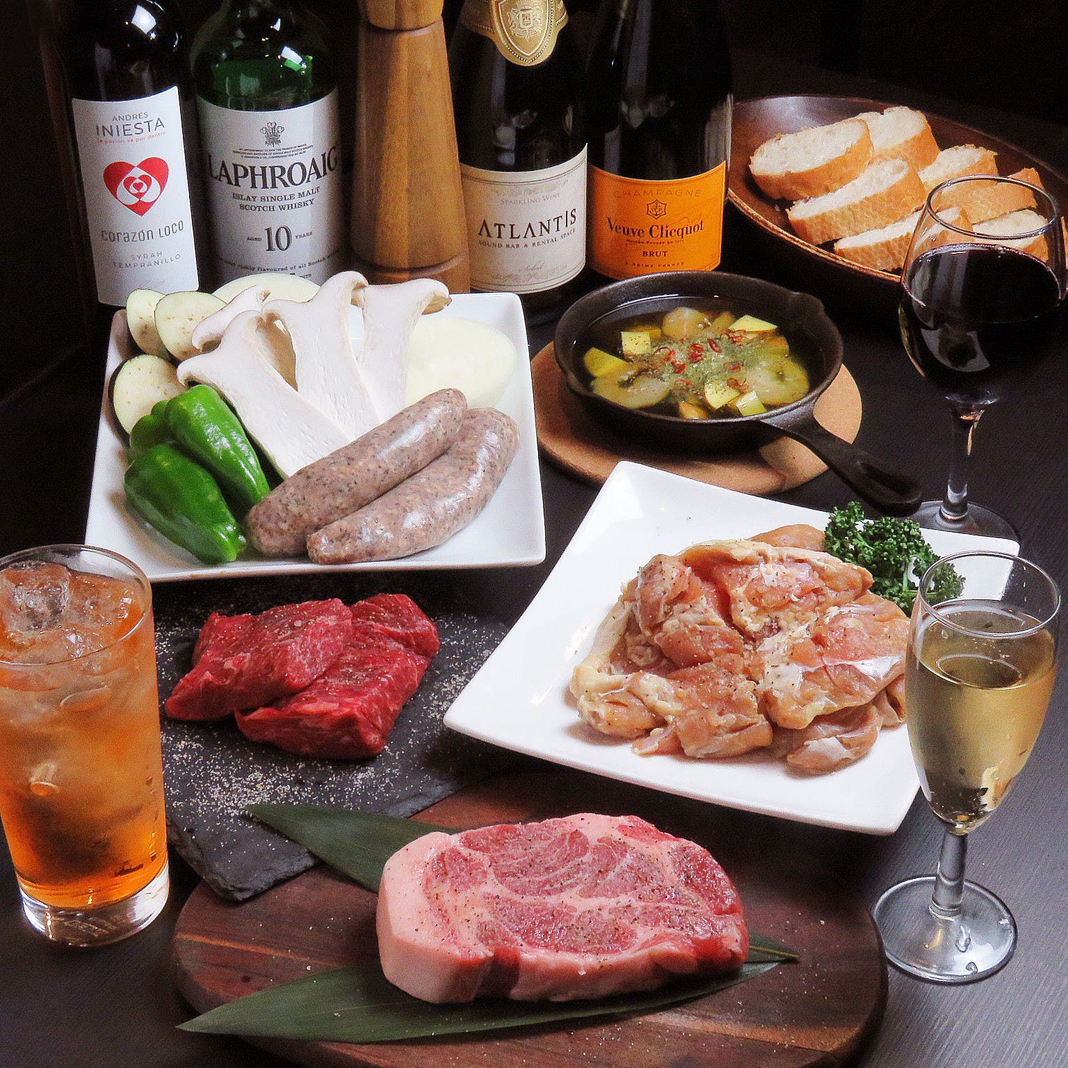 お肉たっぷり！魚介も楽しめるスタンダードコース(2.5時間飲み放題)