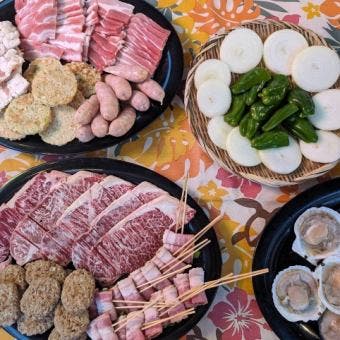 【2時間15分飲み放題付き】一番人気！全11品大満足サーロインステーキ・特選BBQコース