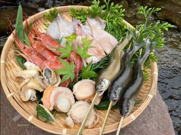 鉄板焼（魚介付きセット）