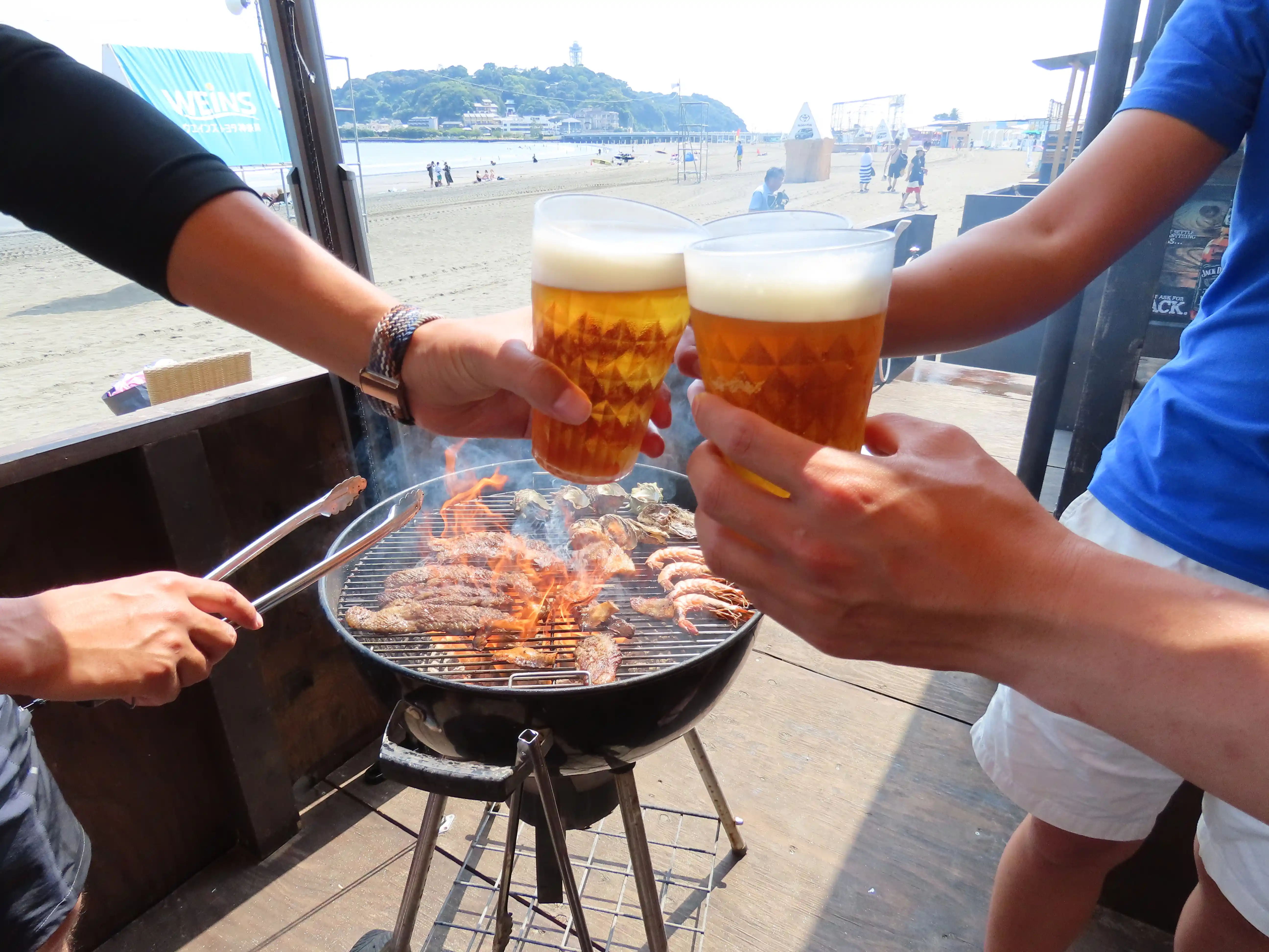 湘南江の島海岸海の家ちょっとヨットビーチハウス江ノ島BBQ(バーベキュー)コート by SHO’s Barの3枚目画像