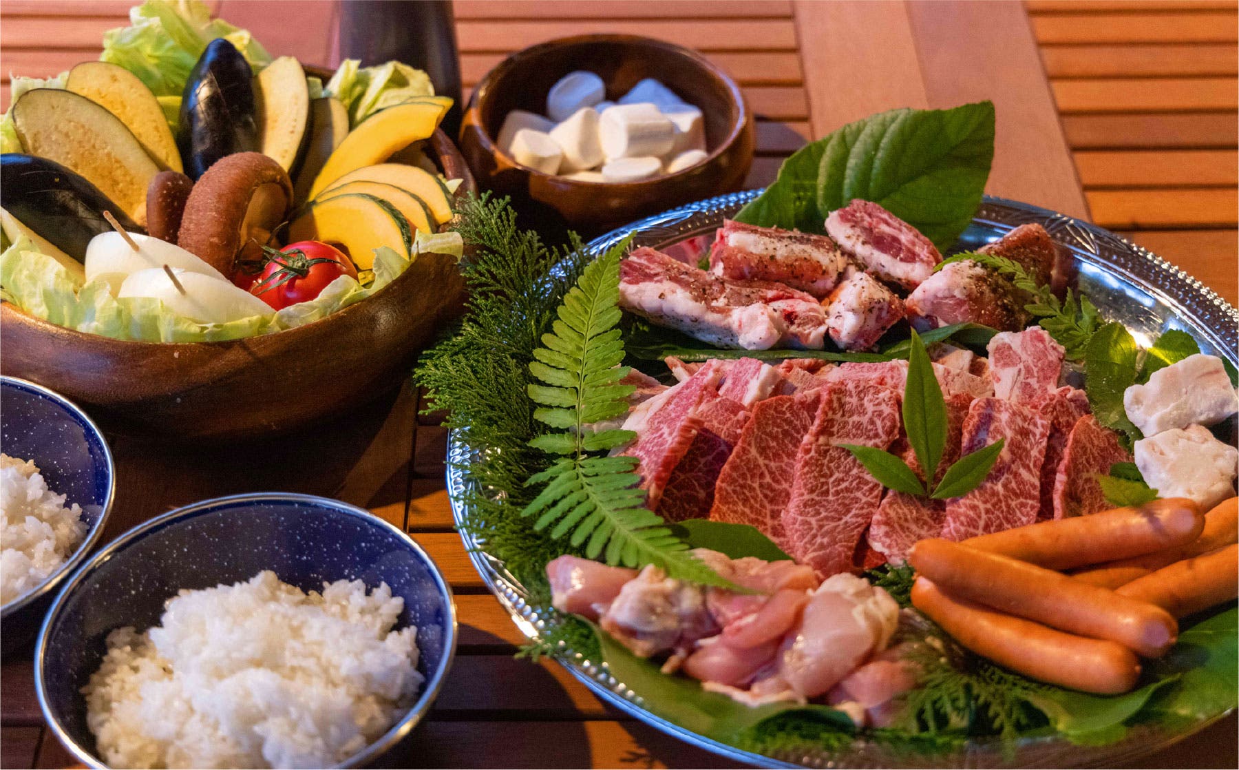 四万十牛の炭火焼きBBQセット
