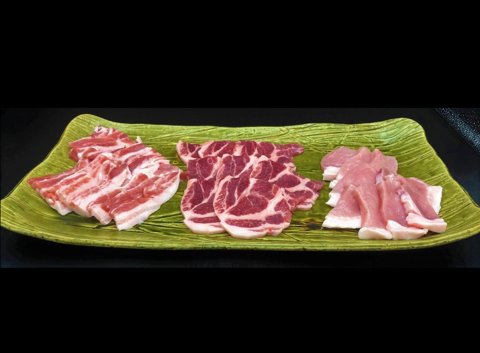 メルヘンポーク焼肉セット3種盛り