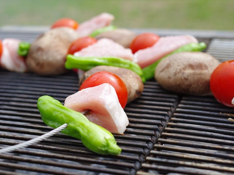 Yamanashi Local Lid BBQ 富士桜ポークSkewers(串焼き)Lidセット