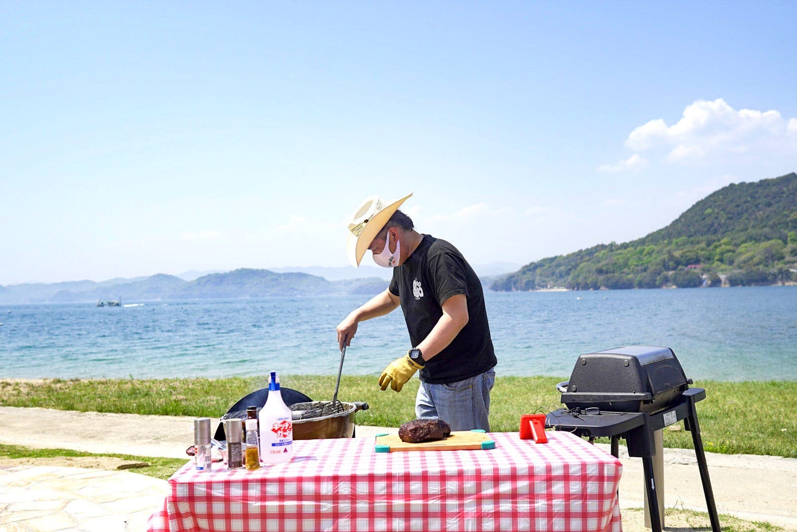 海辺の出張バーベキュー