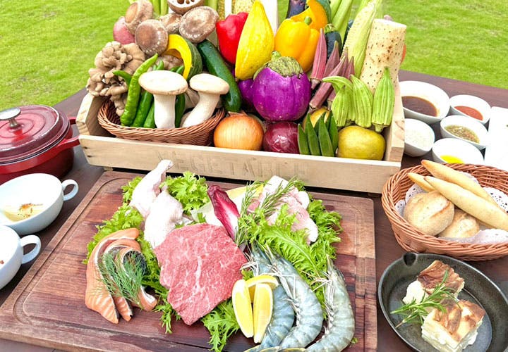 厳選那須高原和牛を盛り込んだ BBQコース