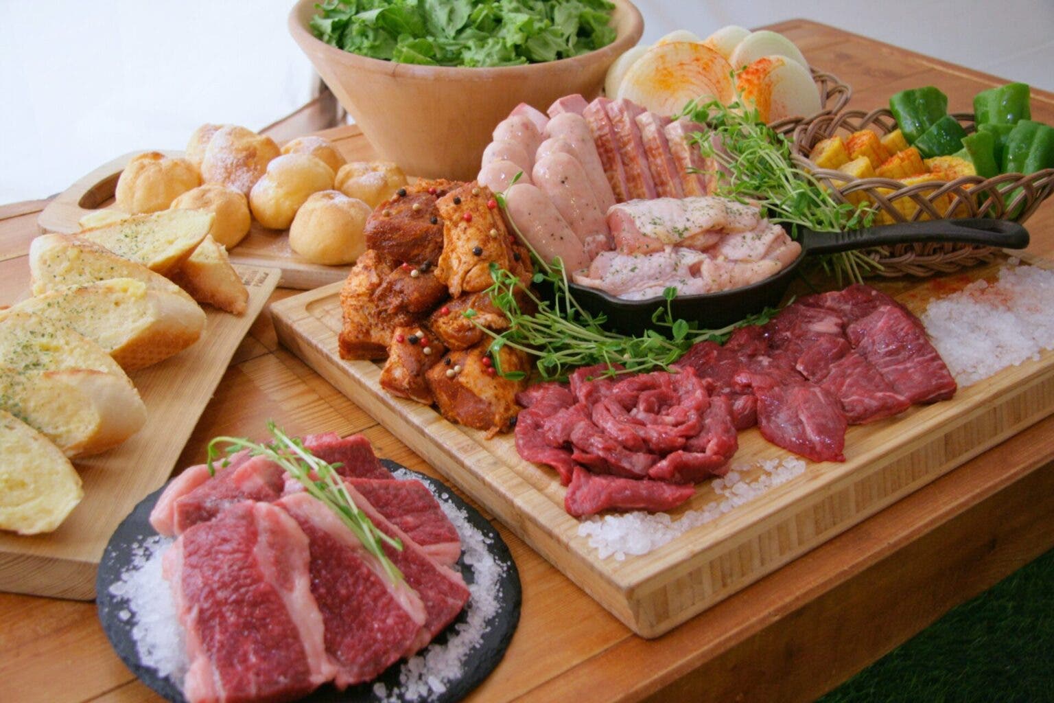 国産黒毛和牛使用のプレミアムBBQコース