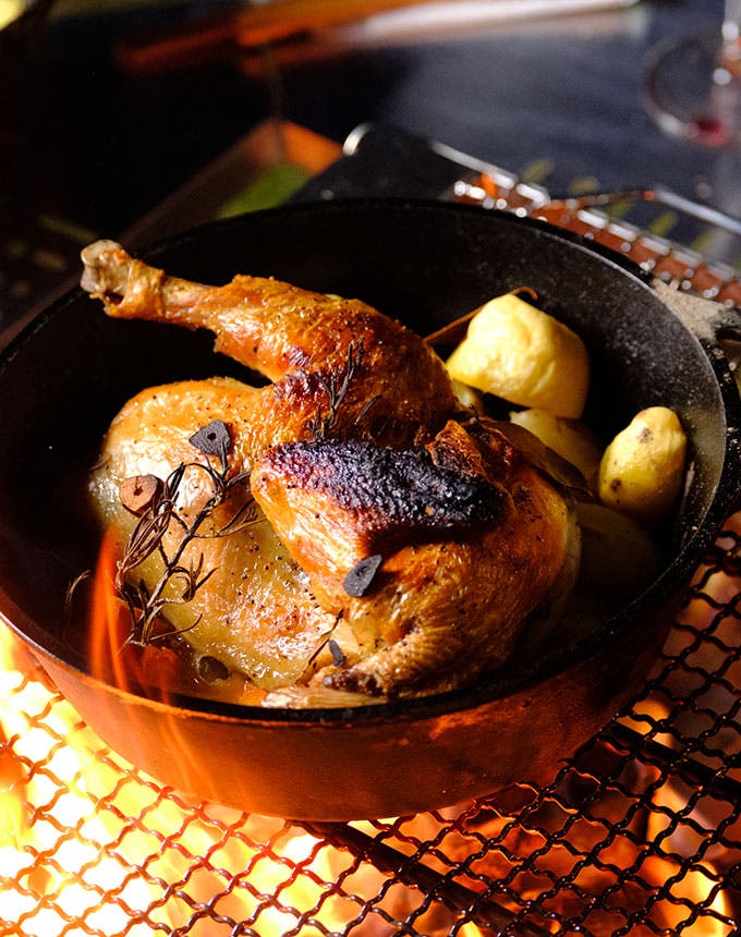 夕食アウトドアコース