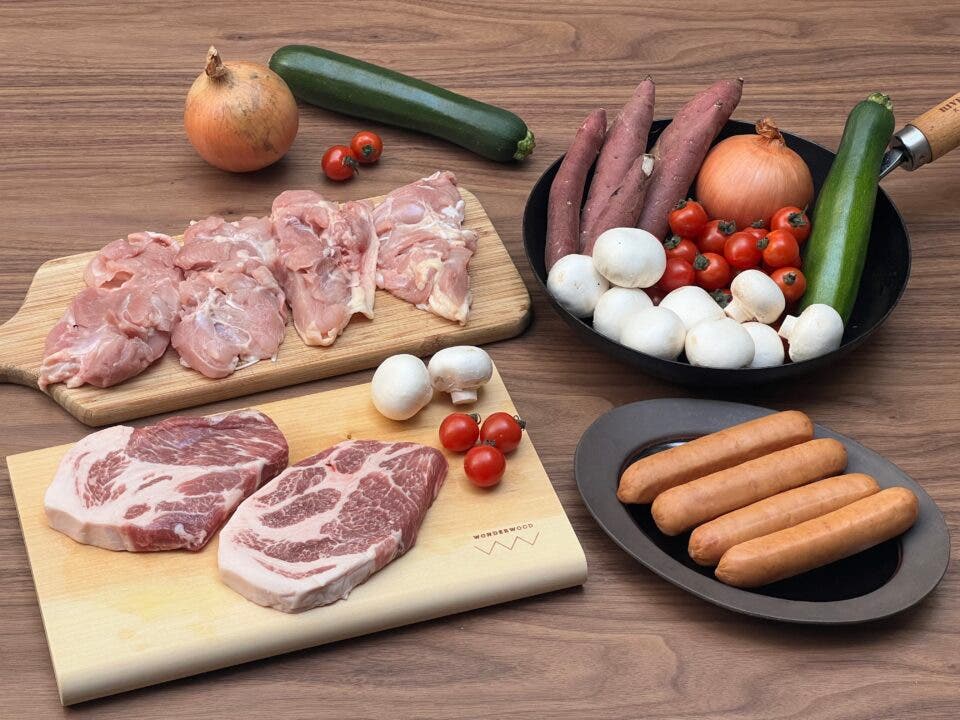 【食材・BBQ道具付き】瀬戸内六穀豚メインの手ぶらBBQプラン