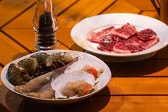 BBQメニュー/魚介と国産黒毛和牛セット