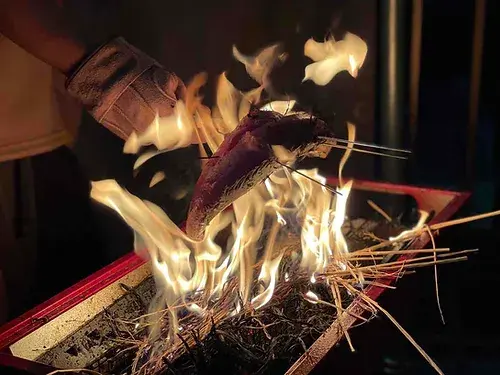 鰹の藁焼き体験