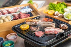 【テラス限定】氷温熟成豚・帆立雲丹バターBBQプラン（全8皿）