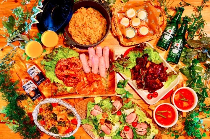 ガーデンイチ押しスペアリブ！ガーデン特製スペアリブBBQコース/飲み放題120分付き