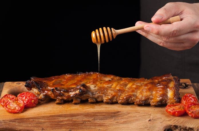 蜂蜜につけた肉
