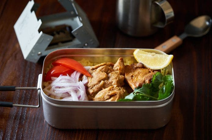 漬け込み肉の弁当