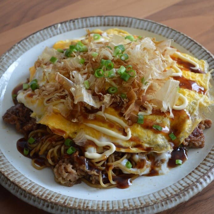オム焼きそばレシピ
