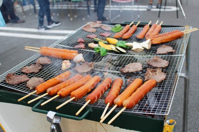 たくさんの食材でバーベキュー