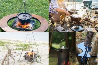 キャンプやバーベキューにおすすめの焚火三脚