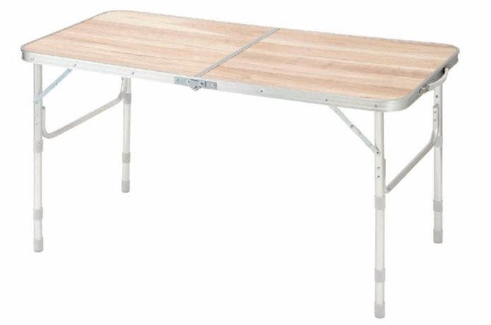 ナチュラルシーズン アルミテーブル 木目 １２０×６０ｃｍ