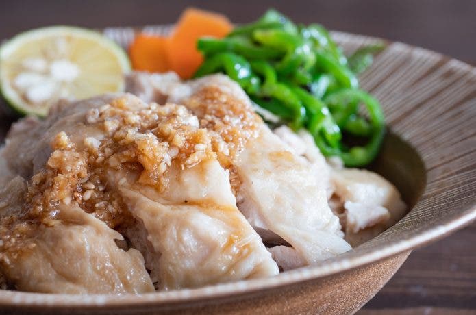 サラダチキンでカオマンガイ（風）