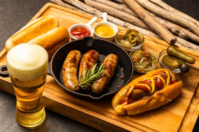 ビールとソーセージ