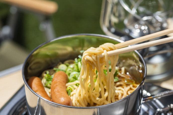 クッカーで作ったラーメン