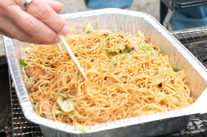 プレートで作る焼きそば